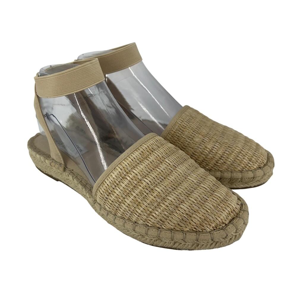 Steve Madden Espadrille Sandals Shoes Womens Size 8 Beige Merlene Raffia Flat